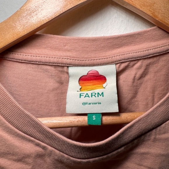 Farm Rio Graphic Print Muscle Tank T-Shirt Dress SM Tan Cotton Resort Tropical - Picture 3 of 4